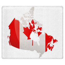 Carte Du Canada (Drapeau Reflet) Rugs 6349741
