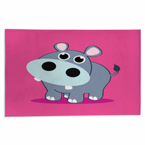 Cartoon Baby Hippopotamus Art For Kids Rugs 53573156