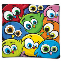 Cartoon Birds Blankets 37295610