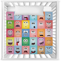Cartoon faces with emotions Nursery Decor 63661814