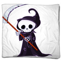 Cartoon Grim Reaper Blankets 25206222
