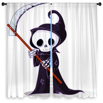 Cartoon Grim Reaper Window Curtains 25206222