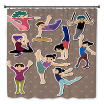 Cartoon Gymnastic Stickers Bath Decor 40556408