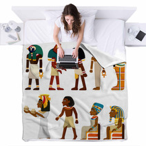 Cartoon Pharaoh Icon Blankets 31171923