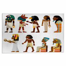 Cartoon Pharaoh Icon Rugs 31171923