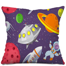 Cartoon Space Seamless Background Pillows 29757191