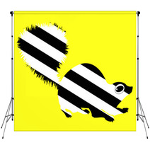Cartoon Striped Skunk Backdrops 5448972