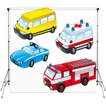 Cartoon Vehicles Backdrops 13522704
