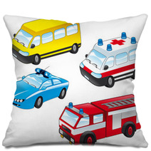 Cartoon Vehicles Pillows 13522704