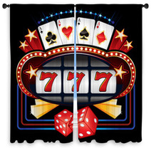 Casino Machine Window Curtains 69368182