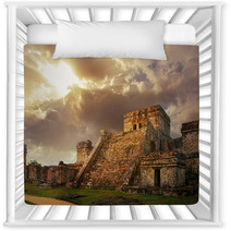 Castillo Fortress At Sunrise In The Ancient Mayan City Of Tulum, Nursery Decor 62635311