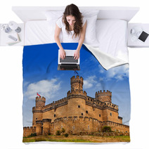 Castle Manzanares Spain Photography Blankets 60552838