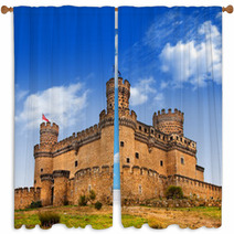 Castle Manzanares Spain Photography Window Curtains 60552838