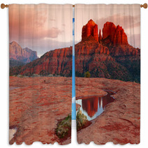Cathedral Rock Reflection Window Curtains 34577153