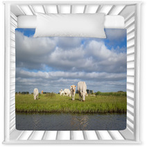 Cattle On Pasture By River Nursery Decor 66877353