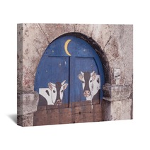 Cattleshed Painted Door In Santo Stefano Di Sessanio Wall Art 44515027