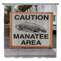 Caution Manatee Area Bath Decor 89845142
