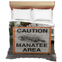 Caution Manatee Area Bedding 89845142