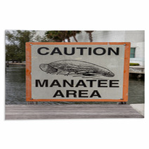 Caution Manatee Area Rugs 89845142