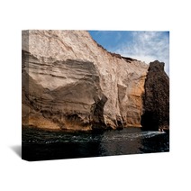 Caves And Rock Formations By The Sea At Kleftiko Area On Milos I Wall Art 68036077