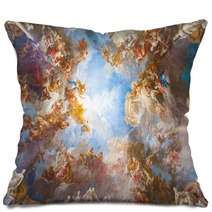 Ceiling Painting Of Palace Versailles Near Paris France Pillows 89641238