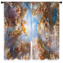 Ceiling Painting Of Palace Versailles Near Paris France Window Curtains 89641238