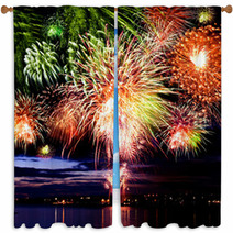 Celebratory  Firework Window Curtains 39914853