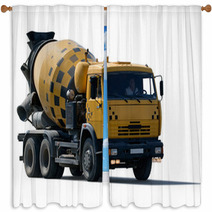 Cement Mixer Truck Window Curtains 56645529