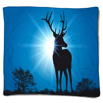 Cerf_Soleil_Rayons Blankets 45418885