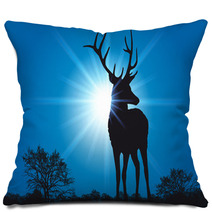 Cerf_Soleil_Rayons Pillows 45418885