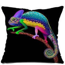 Chameleon Fantasy Rainbow Colors Pillows 70513700