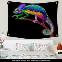 Chameleon Fantasy Rainbow Colors Wall Art 70513700