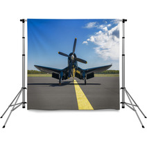 Chance Vought F4u Corsair On Static Display Front View From Bel Backdrops 134778595