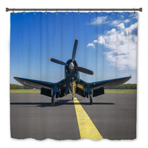 Chance Vought F4u Corsair On Static Display Front View From Bel Bath Decor 134778595