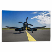 Chance Vought F4u Corsair On Static Display Front View From Bel Rugs 134778595