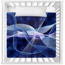 chaotic ribbon on a blue background Nursery Decor 50709403