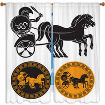 Chariot With Gladiator Window Curtains 47373514