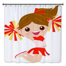 Cheerleader Girl Jumping Bath Decor 24454765
