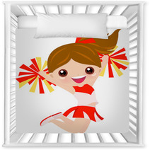 Cheerleader Girl Jumping Nursery Decor 24454765