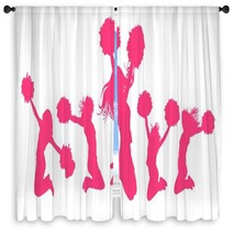 Cheerleaders Window Curtains 34848772