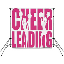 Cheerleading Word With Cutout Backdrops 105808178