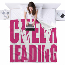 Cheerleading Word With Cutout Blankets 105808178