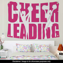 Cheerleading Word With Cutout Wall Art 105808178