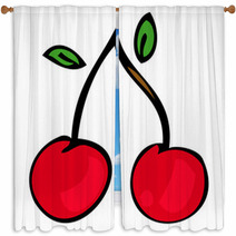 Cherries Window Curtains 17202796