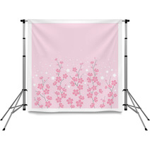 Cherry Blossoms On Pink Backdrops 896096