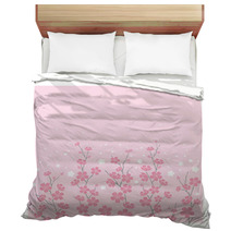 Cherry Blossoms On Pink Bedding 896096