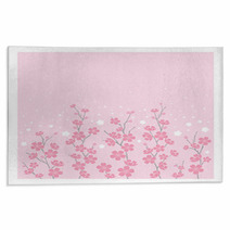 Cherry Blossoms On Pink Rugs 896096