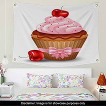 Cherry Cupcake Wall Art 66309156