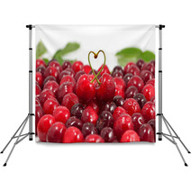 Cherry; Objects On White Background Backdrops 59696825
