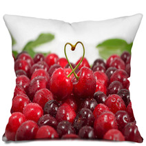 Cherry; Objects On White Background Pillows 59696825